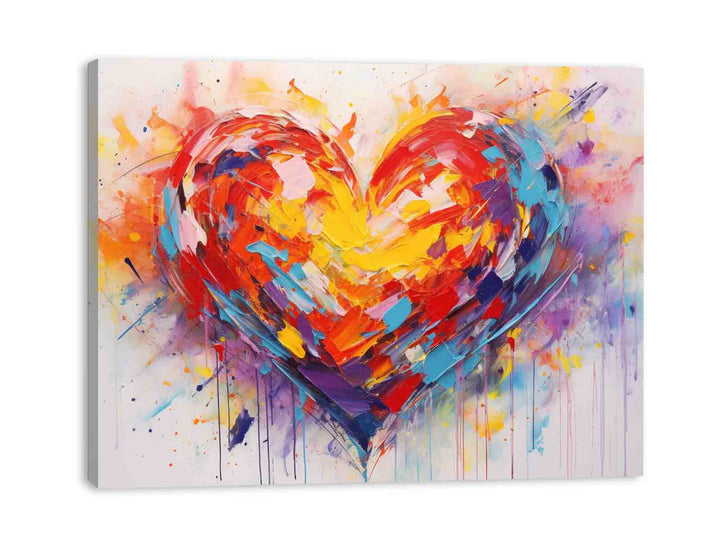 Heart Shape Modern Art Painting 