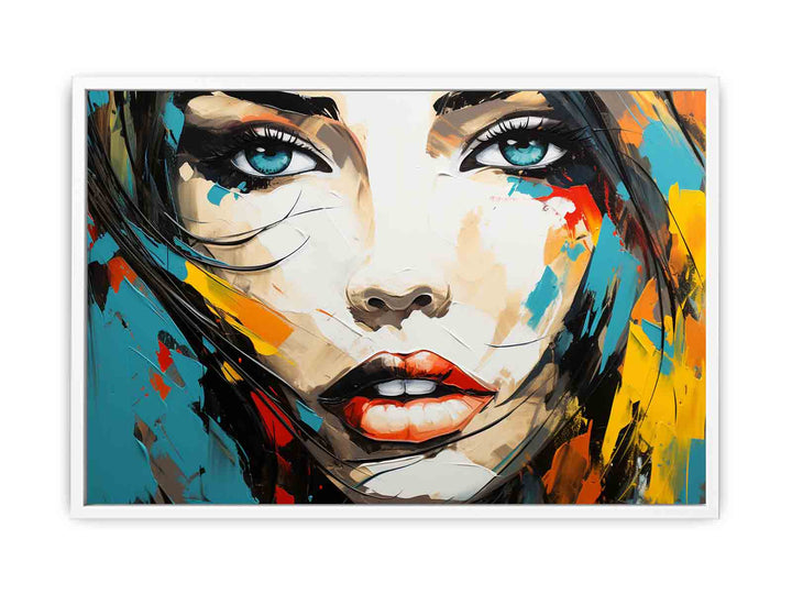 Girl Face Modern Art Painting