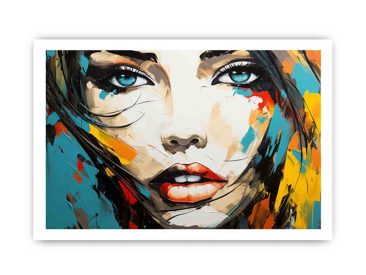 Girl Face Modern Art Painting