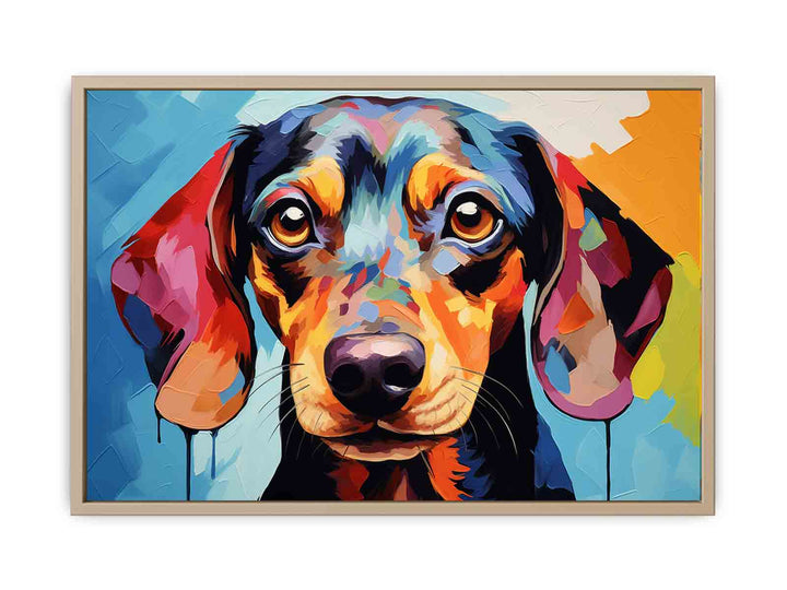 Dog Modern Art Painting  Framed Print