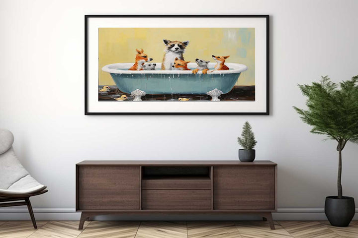 Dog Cupcake Modern Art Painting  