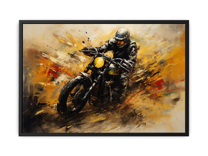 Motorcycle Modern Art Painting 