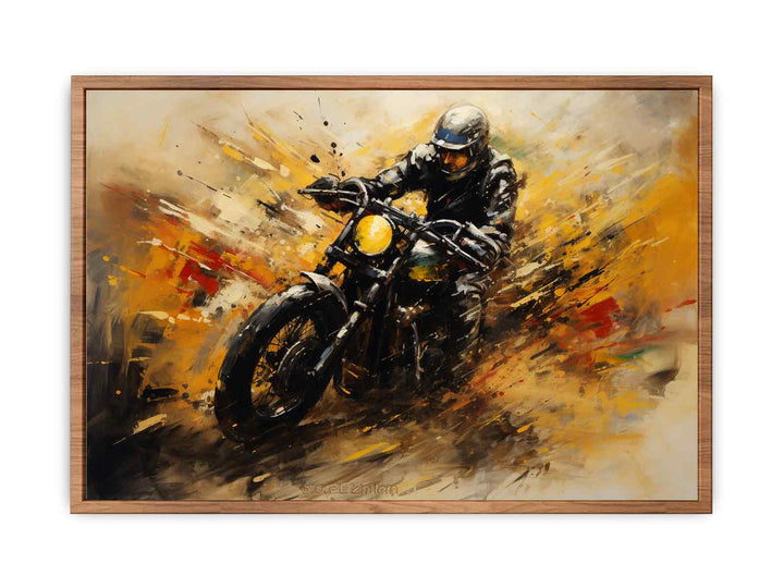 Motorcycle Modern Art Painting 