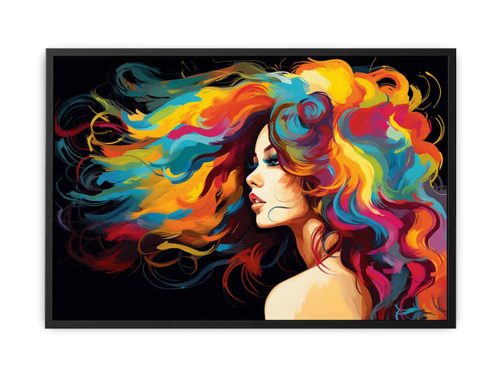 Girl Hair Modern Art Painting  