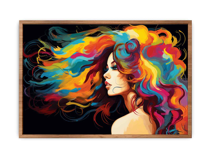 Girl Hair Modern Art Painting  