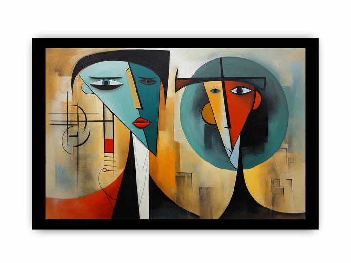 Man Woman Modern Art Painting