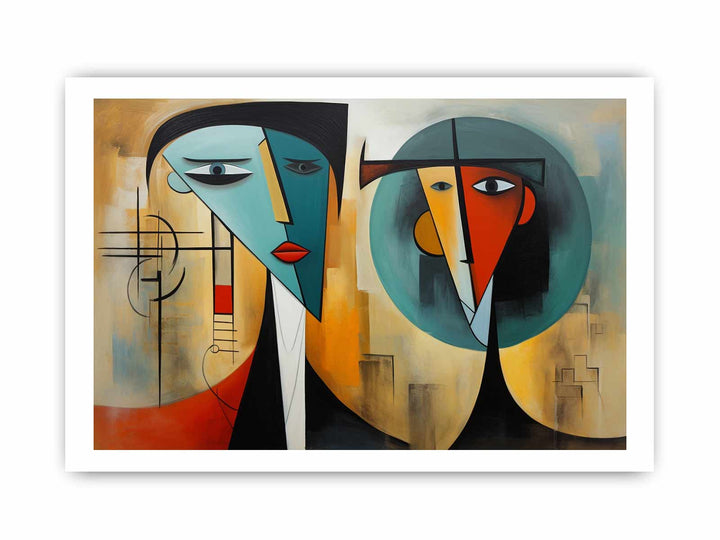 Man Woman Modern Art Painting