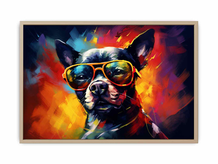 Modern art Dog Painting  Framed Print