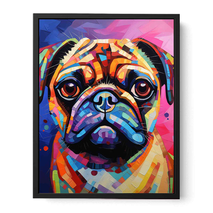 Pug Dog Modern Art Painting  