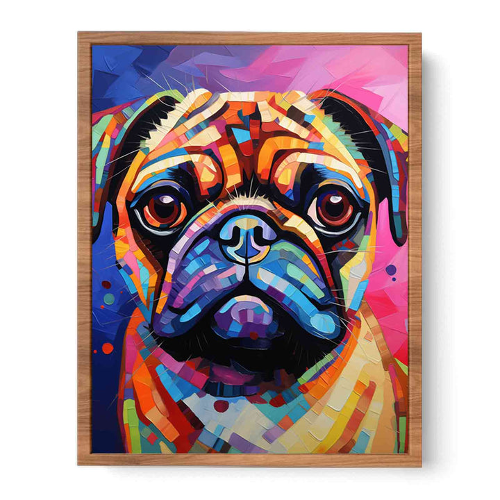 Pug Dog Modern Art Painting  