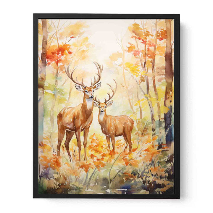 Two Deer Modern Art Painting  