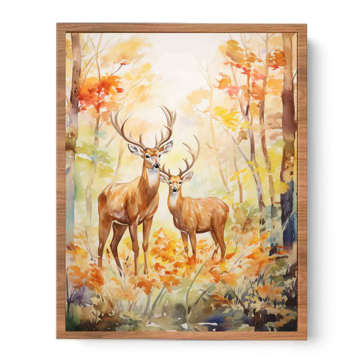 Two Deer Modern Art Painting  