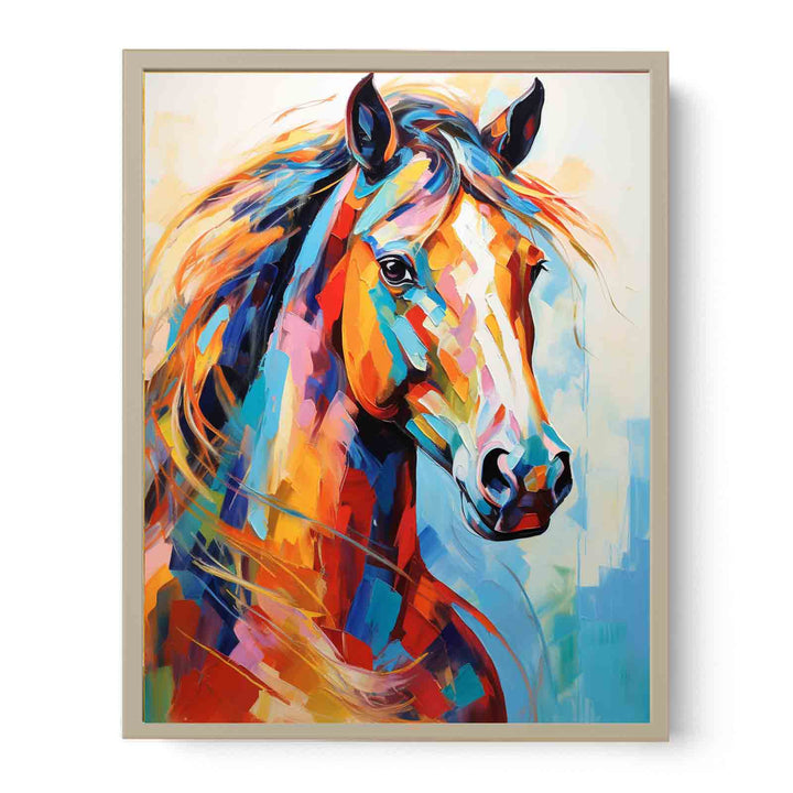 Horse Modern Art Painting  Framed Print