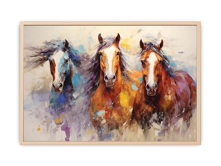 Horses Modern Art Painting   Poster