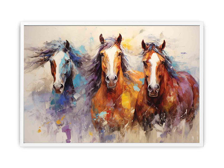 Horses Modern Art Painting  Canvas Print