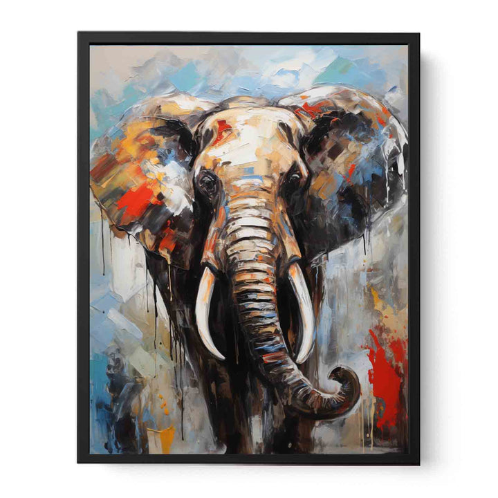 Black Elephant Modern Art Painting  