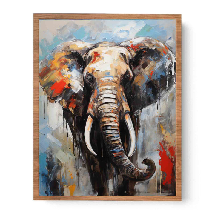 Black Elephant Modern Art Painting  