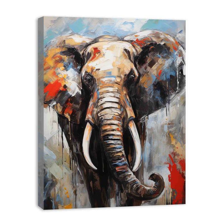 Black Elephant Modern Art Painting  