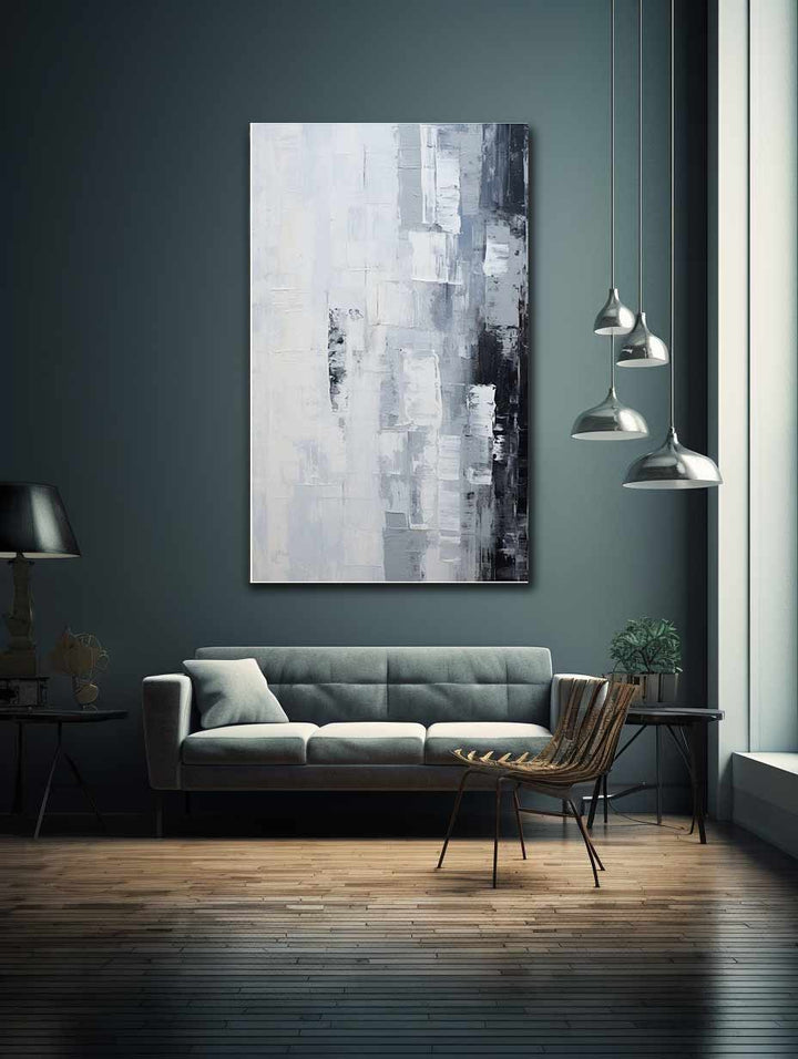 Abstract Knife Grey Art Painting