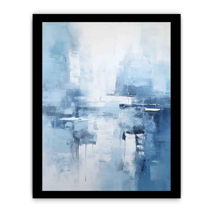 Grey Blue Abstract Painting