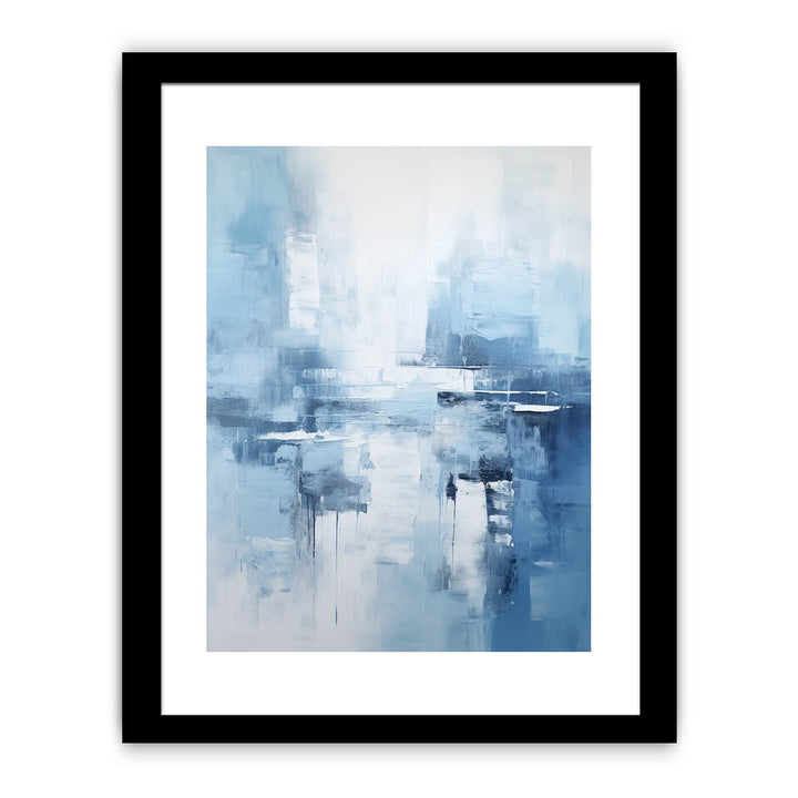 Grey Blue Abstract Painting