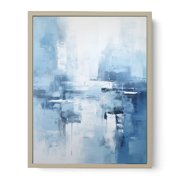 Grey Blue Abstract Painting