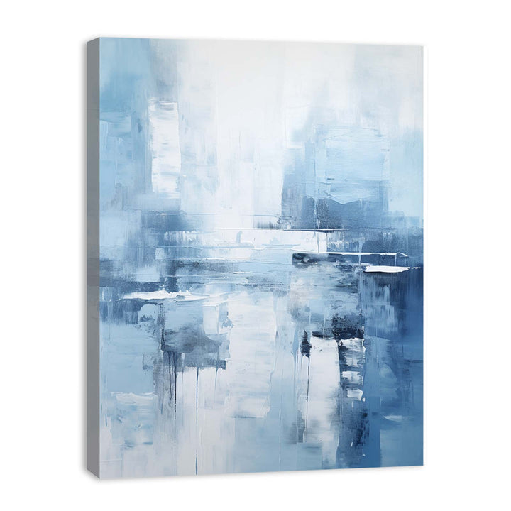 Grey Blue Abstract Painting