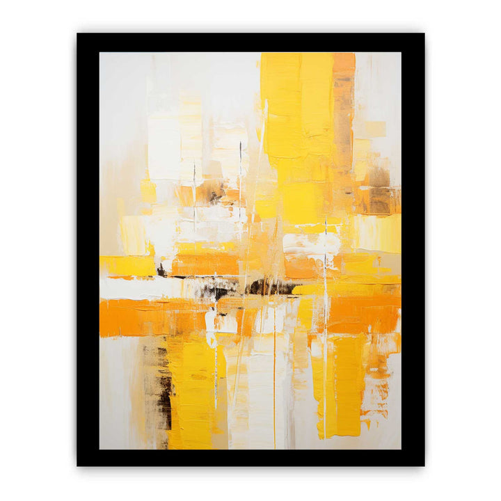 Abstract Yellow White Painting