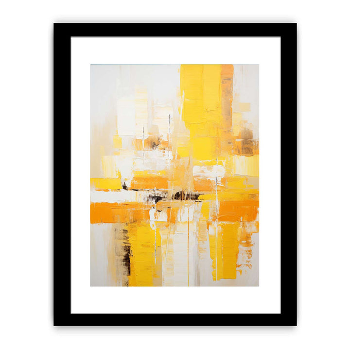 Abstract Yellow White Painting