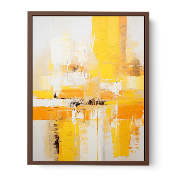 Abstract Yellow White Painting