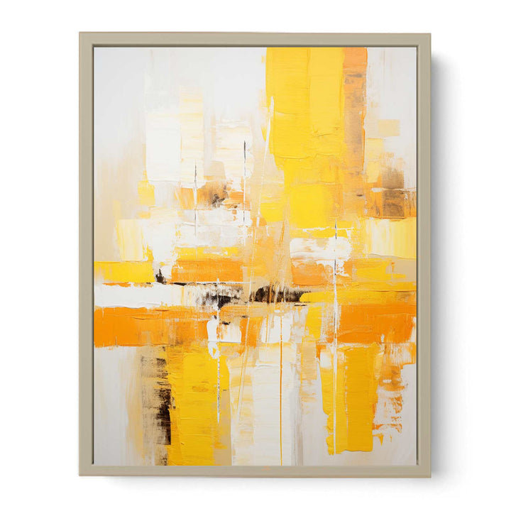 Abstract Yellow White Painting