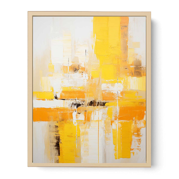 Abstract Yellow White Painting