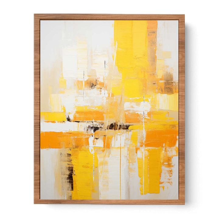 Abstract Yellow White Painting