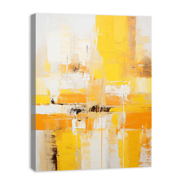 Abstract Yellow White Painting