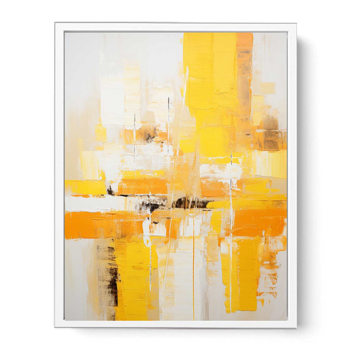 Abstract Yellow White Painting