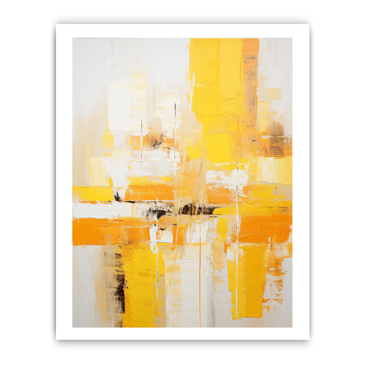 Abstract Yellow White Painting