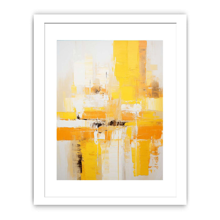 Abstract Yellow White Painting