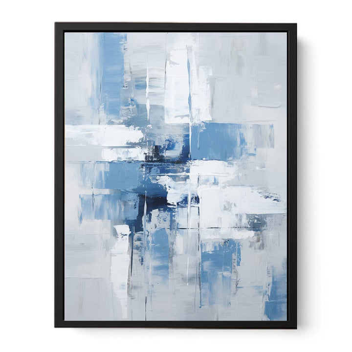 Abstract Grey Blue Painting