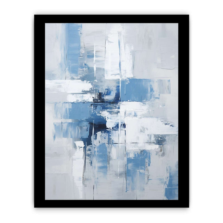 Abstract Grey Blue Painting