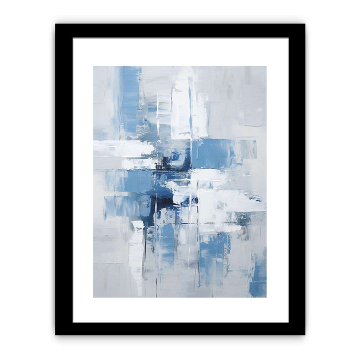 Abstract Grey Blue Painting