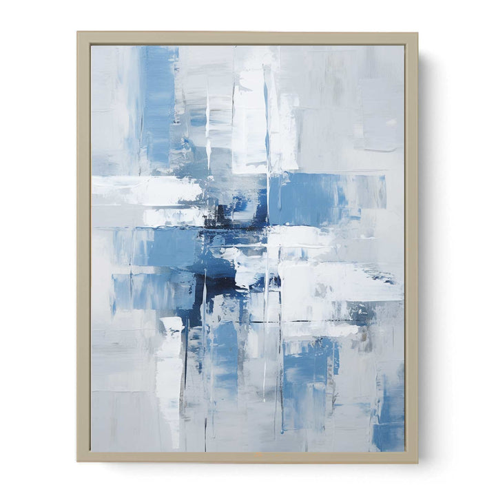 Abstract Grey Blue Painting