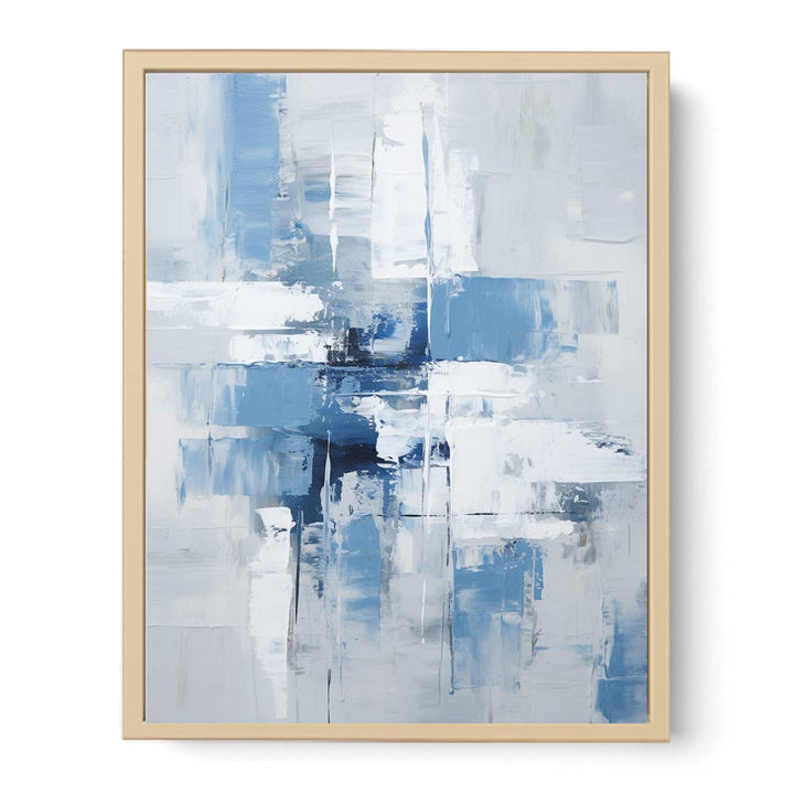 Abstract Grey Blue Painting