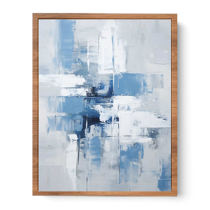 Abstract Grey Blue Painting