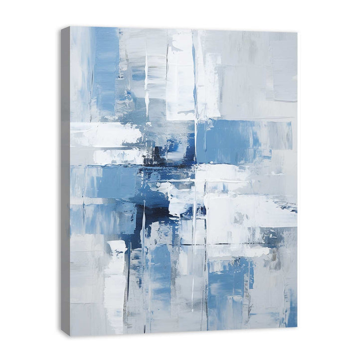 Abstract Grey Blue Painting