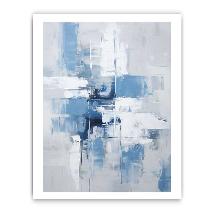 Abstract Grey Blue Painting