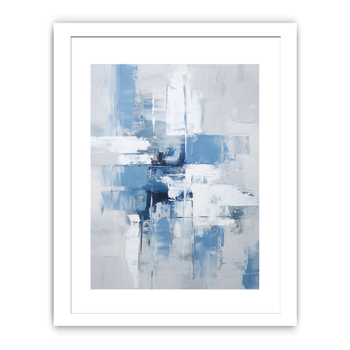 Abstract Grey Blue Painting