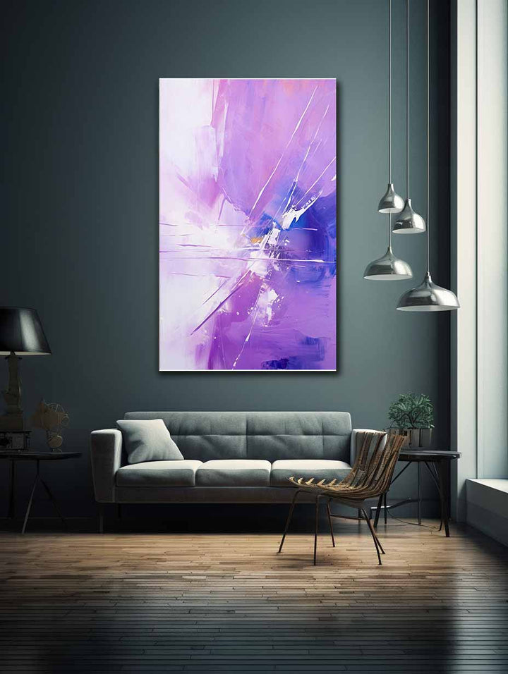 Knife Purple Abstract Art Painting