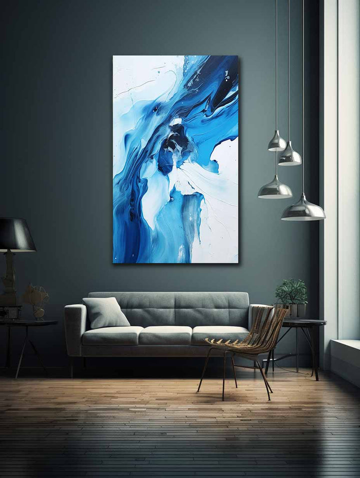 Black And Blue Abstract Painting