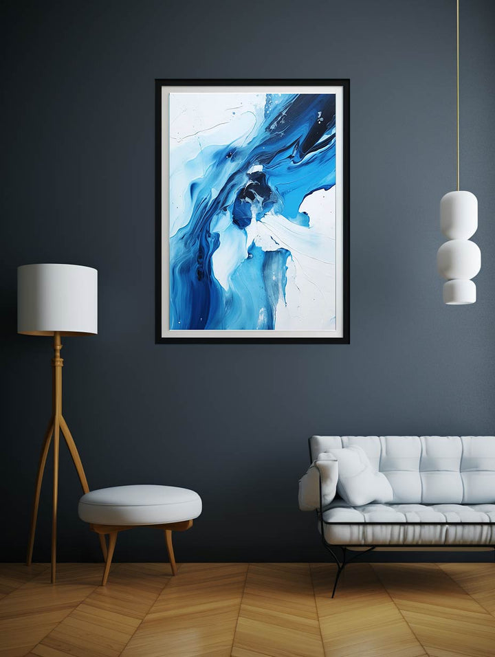 Black And Blue Abstract Painting