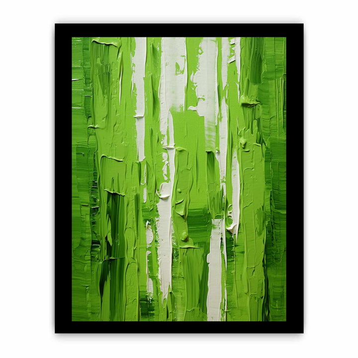 Green Knife Abstract Art Painting